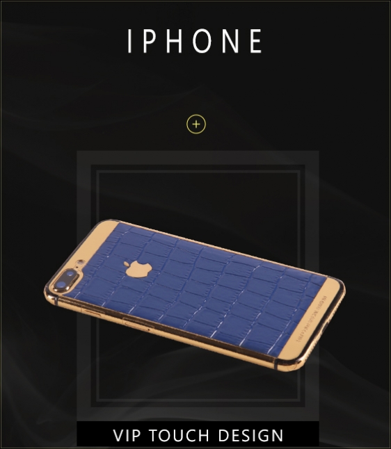 iPhone Aur cu insertie de piele nobila  - VIP TOUCH Design Romania
