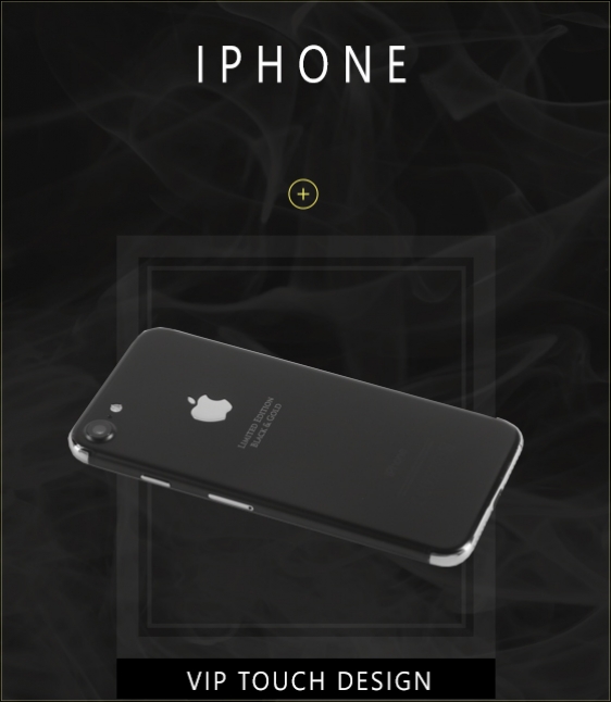 iPhone negru cu platina - VIP TOUCH Design Romania